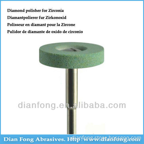 DC107 HP Shank Wheel Diamond Impregnated Mixed Ceramic Powder Heatless Polisher For Zirconia Abrasives Wheel